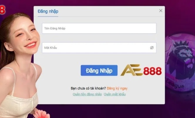 Tiến hành đăng nhập vào tài khoản hội viên AE888